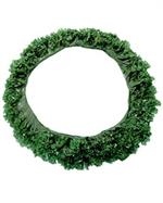 Plastic kale rings for buffet decoration with serving bowls.